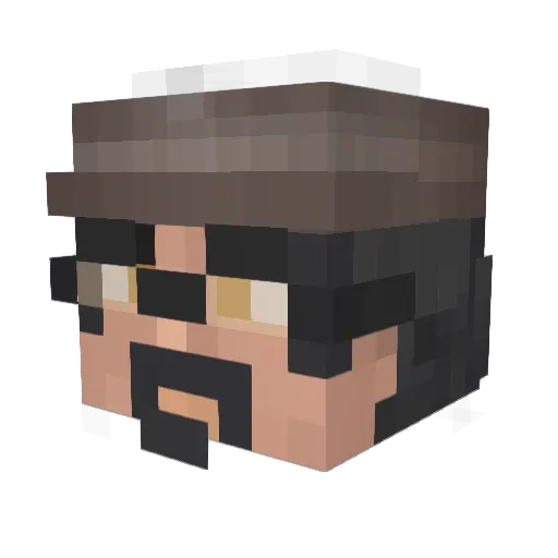 S_c0_m0 Minecraft avatar head, 3D render