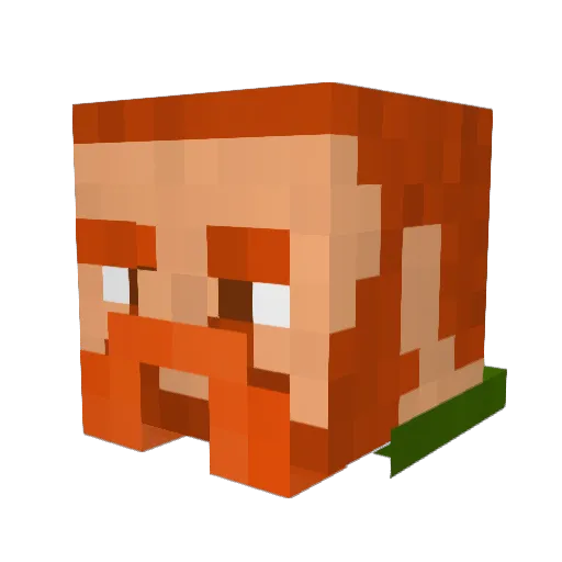 S_c_o_o_b Minecraft avatar head, 3D render