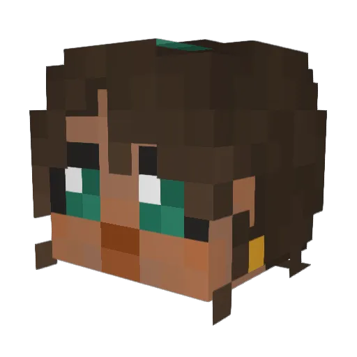 S_motion Minecraft avatar head, 3D render