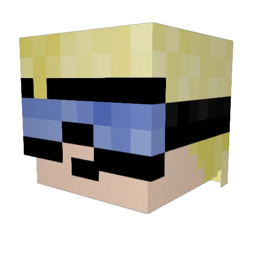 S_neaX Minecraft avatar head, 3D render