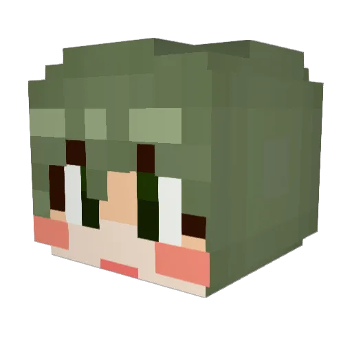 S_upport Minecraft avatar head, 3D render