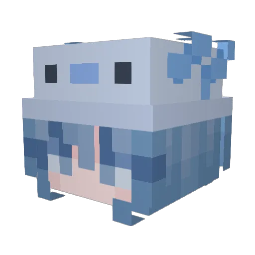 Sa1Mu Minecraft avatar head, 3D render