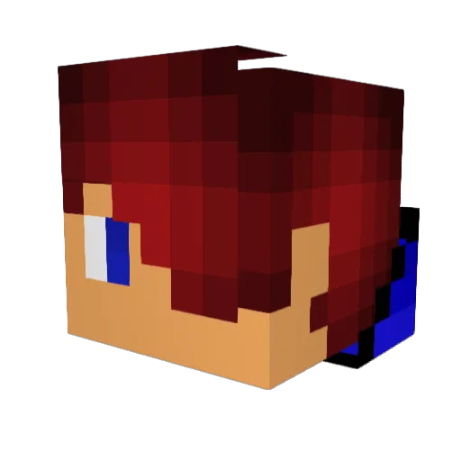 Sa1tyBeach Minecraft avatar head, 3D render