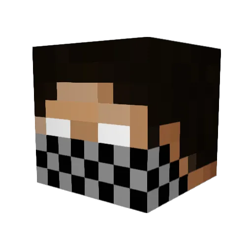 Sa3ad Minecraft avatar head, 3D render