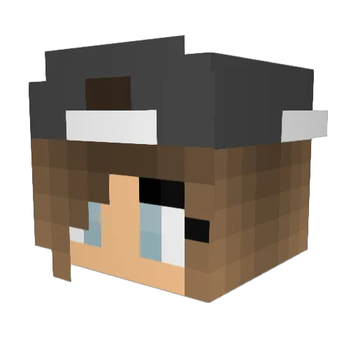 SaAnMy Minecraft avatar head, 3D render