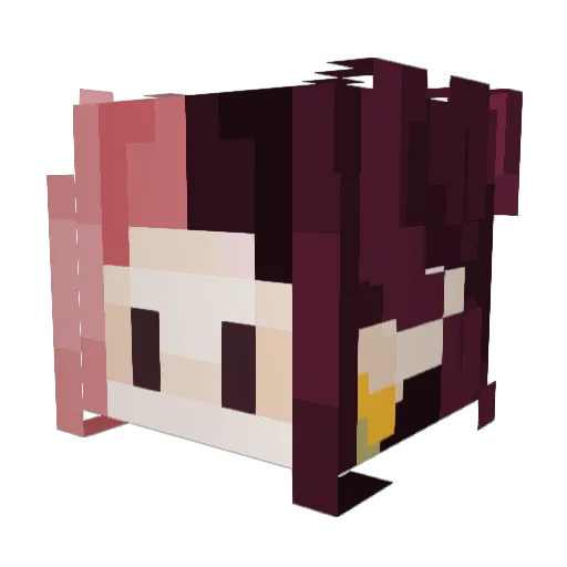 SaBeeBee Minecraft avatar head, 3D render