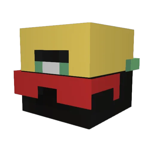 SaFire20 Minecraft avatar head, 3D render