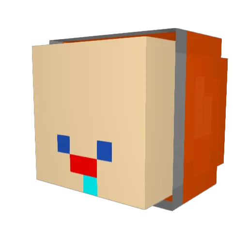 SaFs_ Minecraft avatar head, 3D render