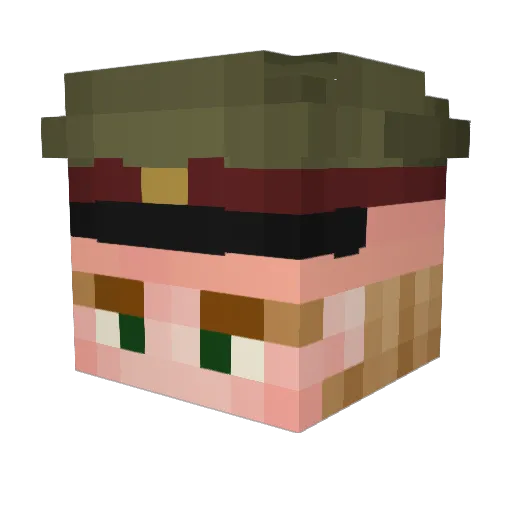 SaGueme_ Minecraft avatar head, 3D render