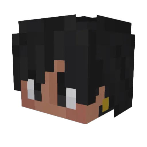 SaHayu Minecraft avatar head, 3D render