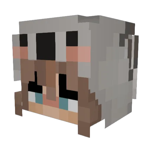 SaHearts Minecraft avatar head, 3D render