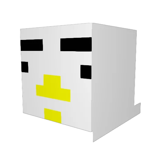 SaJJang Minecraft avatar head, 3D render