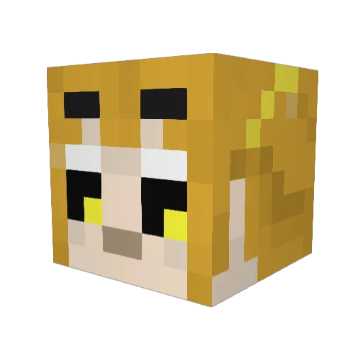 SaKaaa Minecraft avatar head, 3D render