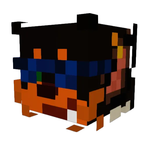 SaKur0w0 Minecraft avatar head, 3D render