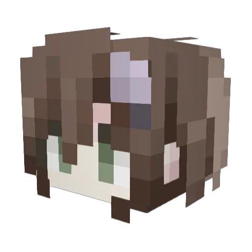 SaLiVRM Minecraft avatar head, 3D render