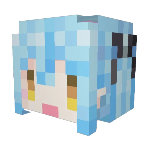 SaLyaaN Minecraft avatar head, 3D render