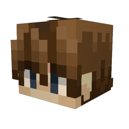 SaNddIa Minecraft avatar head, 3D render