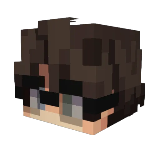 SaNmOk Minecraft avatar head, 3D render