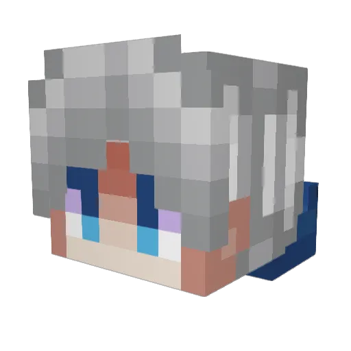 SaNs1k Minecraft avatar head, 3D render