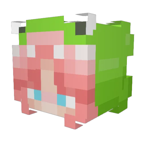 SaSuKe193 Minecraft avatar head, 3D render