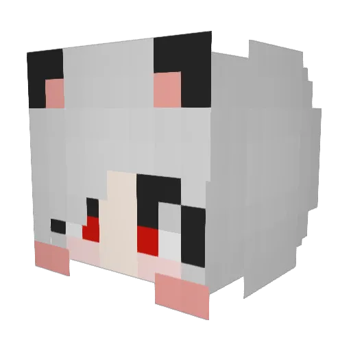 Sa_miho Minecraft avatar head, 3D render