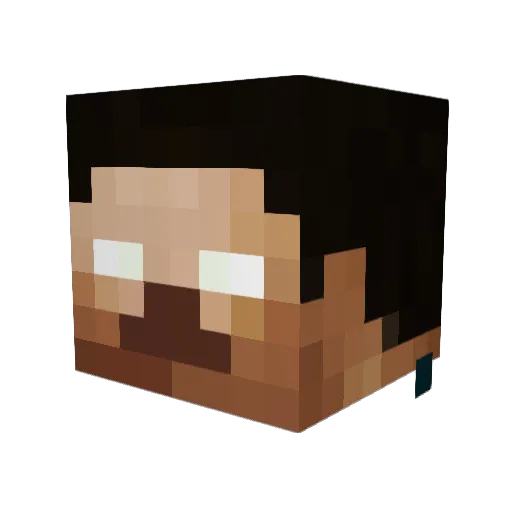 SaaZz76 Minecraft avatar head, 3D render