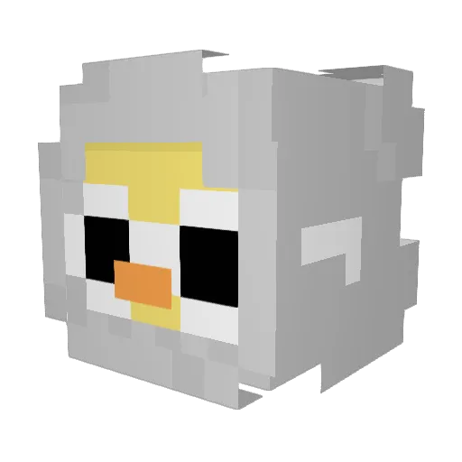 Saaans Minecraft avatar head, 3D render