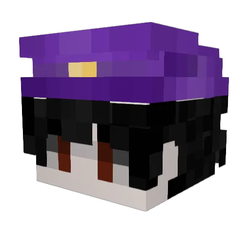 Saaasukee Minecraft avatar head, 3D render