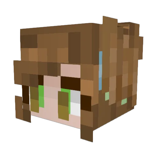 Saabana Minecraft avatar head, 3D render