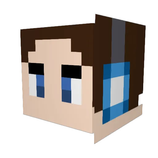 SaadYT02 Minecraft avatar head, 3D render