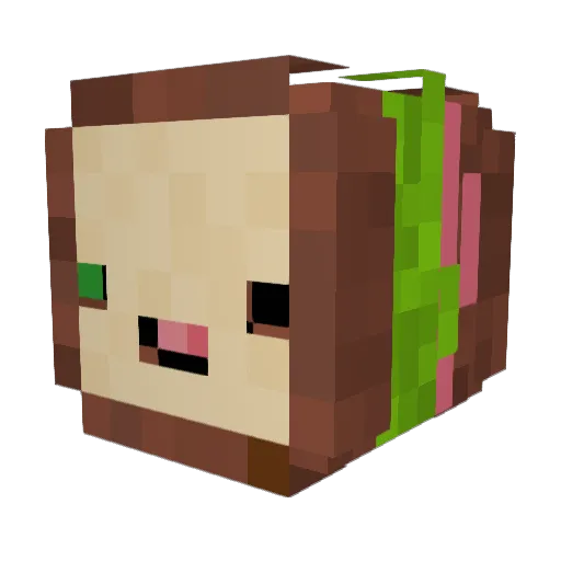 Saadz Minecraft avatar head, 3D render