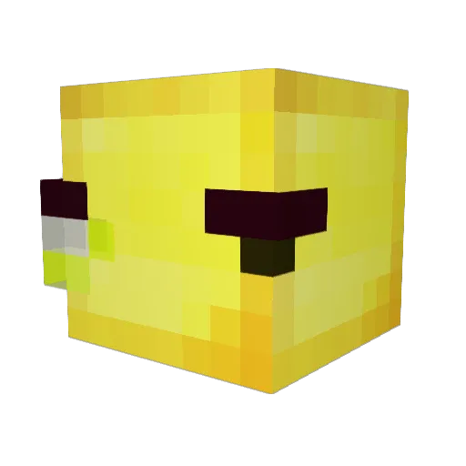 Saago_ Minecraft avatar head, 3D render