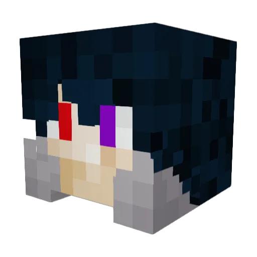Saamuu8 Minecraft avatar head, 3D render