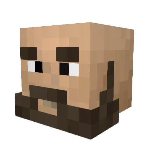 Saanderr Minecraft avatar head, 3D render