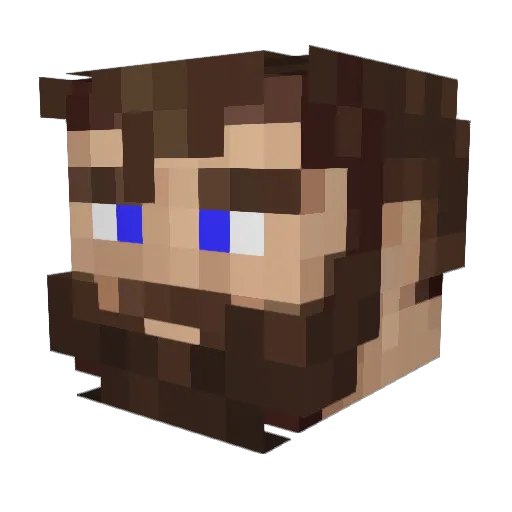 SaarArchie Minecraft avatar head, 3D render