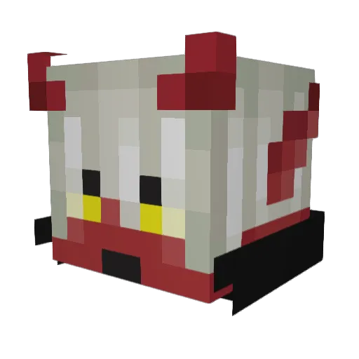 Saatana Minecraft avatar head, 3D render