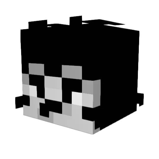 Saatoru Minecraft avatar head, 3D render