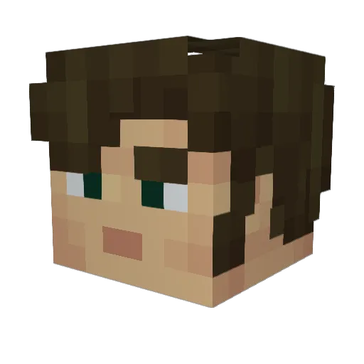 SaavzR Minecraft avatar head, 3D render