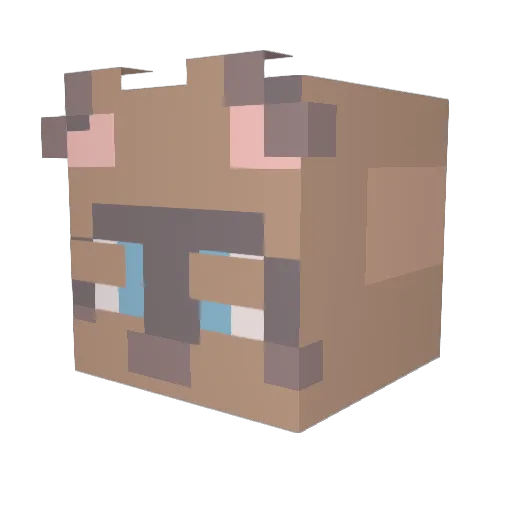 Sab24k Minecraft avatar head, 3D render