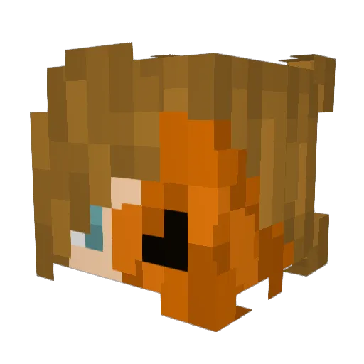 SabKatCrazy Minecraft avatar head, 3D render
