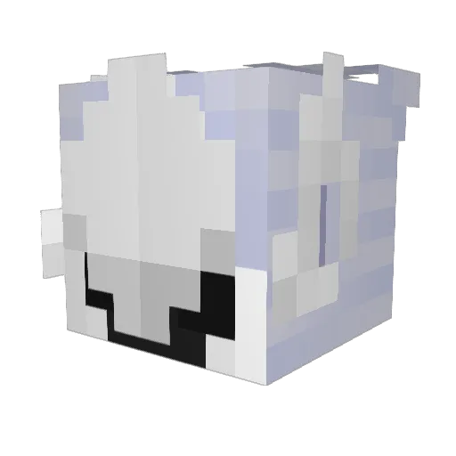 Sabbet Minecraft avatar head, 3D render