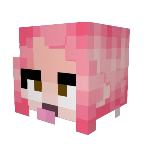 SaberAir Minecraft avatar head, 3D render
