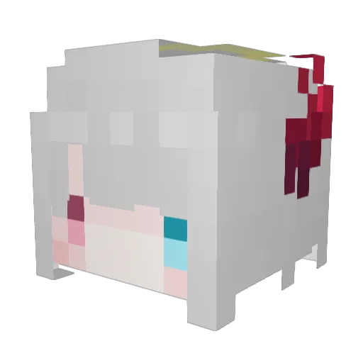 SaberAria Minecraft avatar head, 3D render