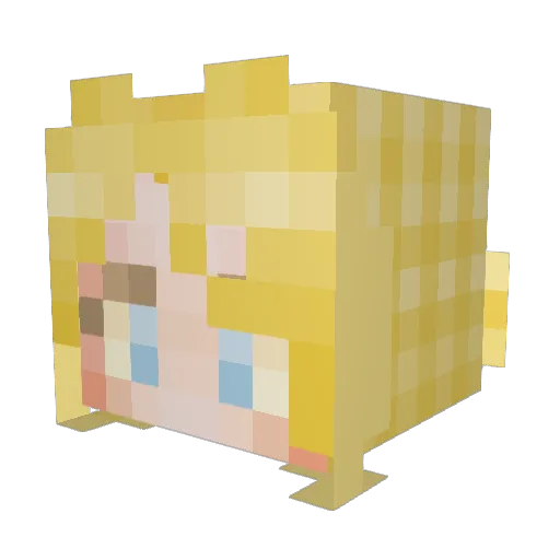 SaberKayle Minecraft avatar head, 3D render