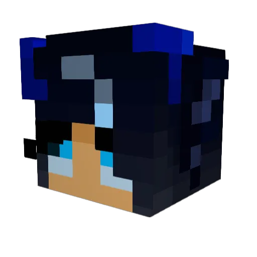 SaberSpirits Minecraft avatar head, 3D render