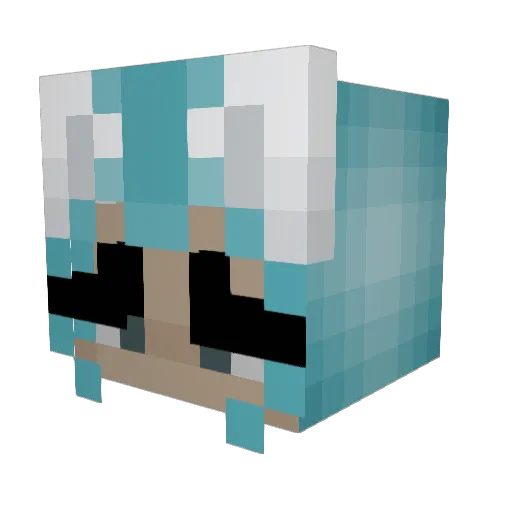 SaberVanCat Minecraft avatar head, 3D render
