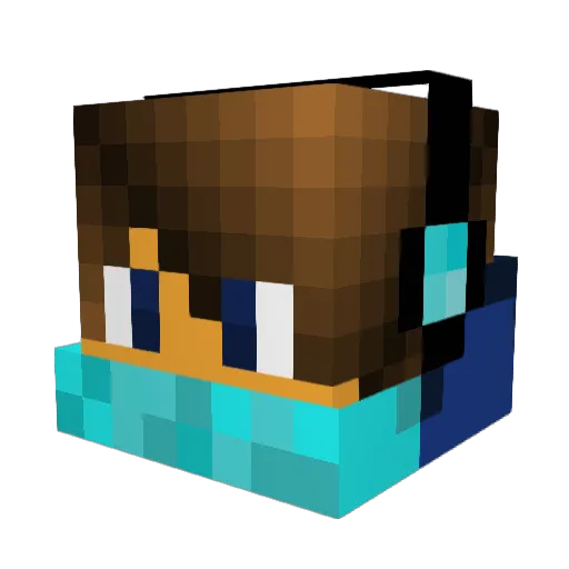 SaberZ_ Minecraft avatar head, 3D render