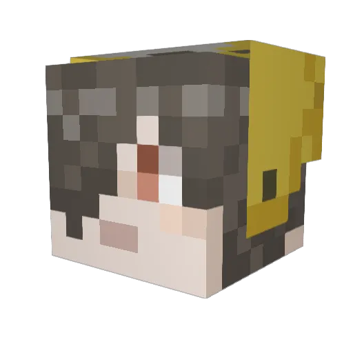 Saber_junaiT Minecraft avatar head, 3D render