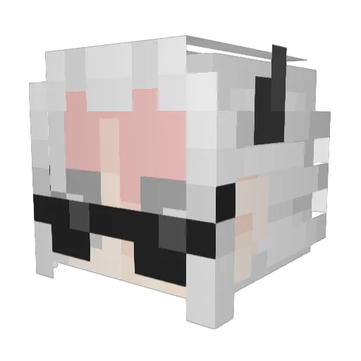 Saberbowerd Minecraft avatar head, 3D render