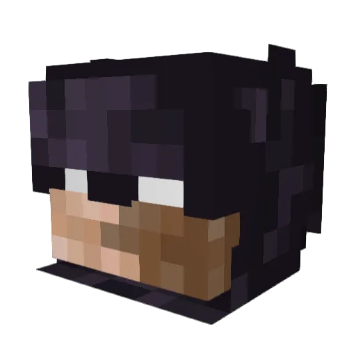 Saberbuild Minecraft avatar head, 3D render